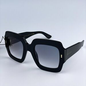SALE! NEW Gucci GG1111S 001 Black Grey Gradient Square Unisex Sunglasses